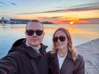 Selfi uz zalazak sunca